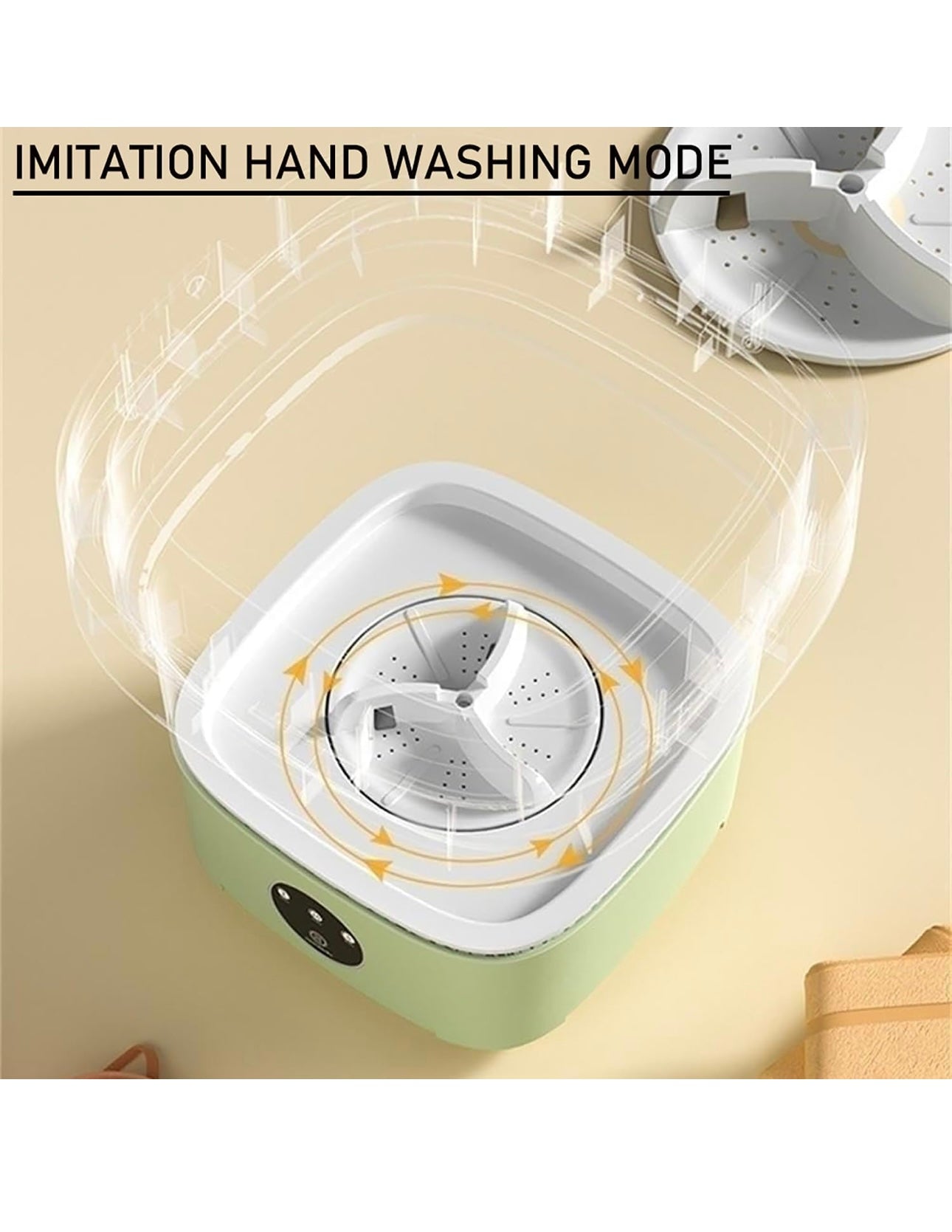 CY Global Store™ SmartFold Laundry Cube – 11L Compact Washer with Blue Light for Baby & Delicate Care