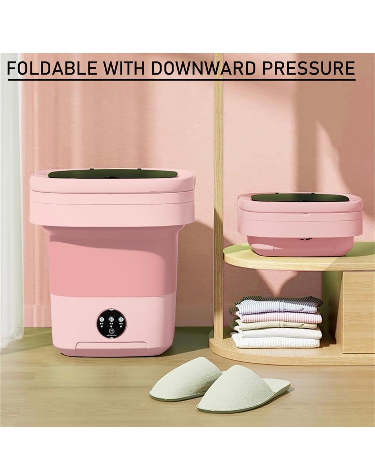 CY Global Store™ SmartFold Laundry Cube – 11L Compact Washer with Blue Light for Baby & Delicate Care