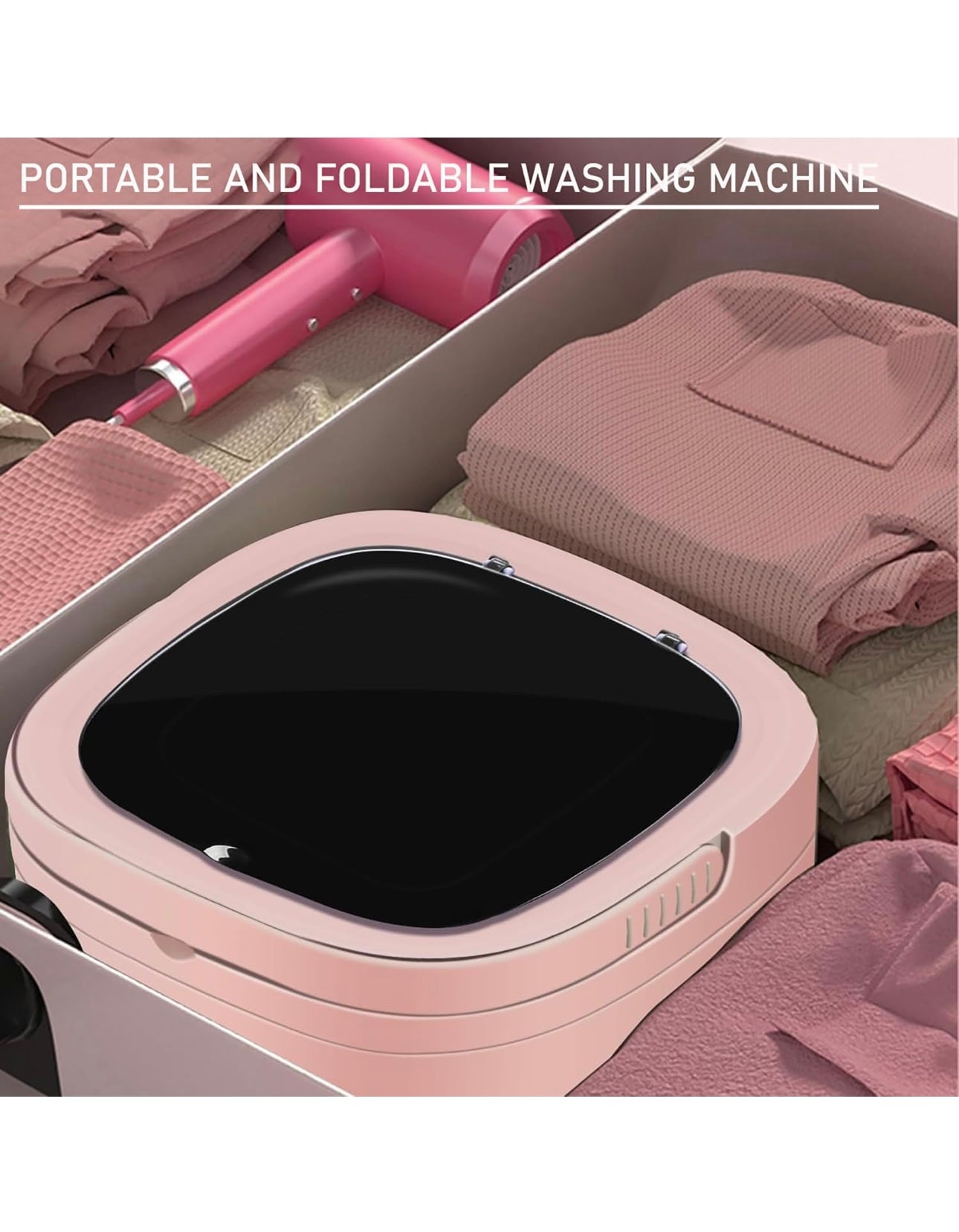 CY Global Store™ SmartFold Laundry Cube – 11L Compact Washer with Blue Light for Baby & Delicate Care