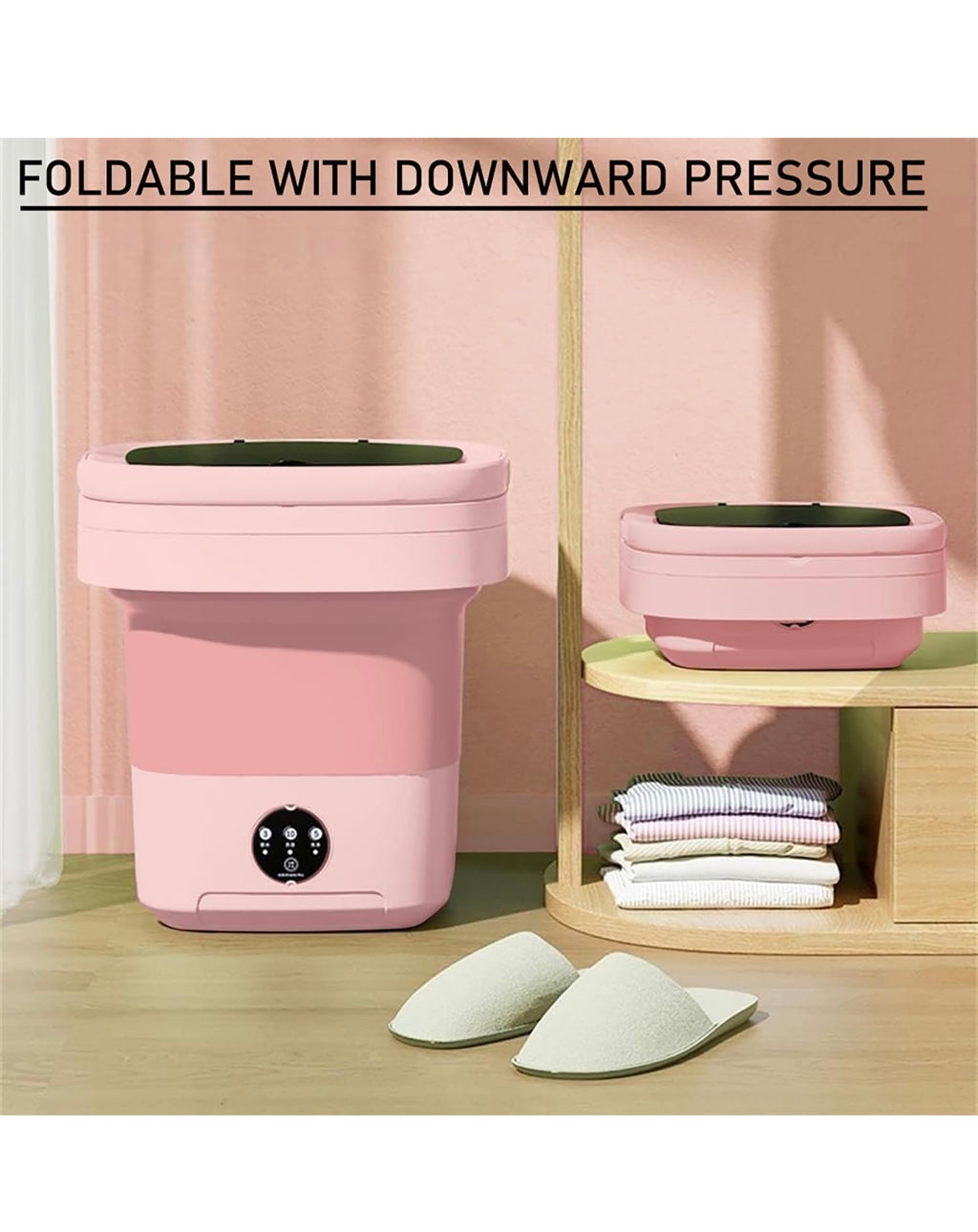 CY Global Store™ SmartFold Laundry Cube – 11L Compact Washer with Blue Light for Baby & Delicate Care