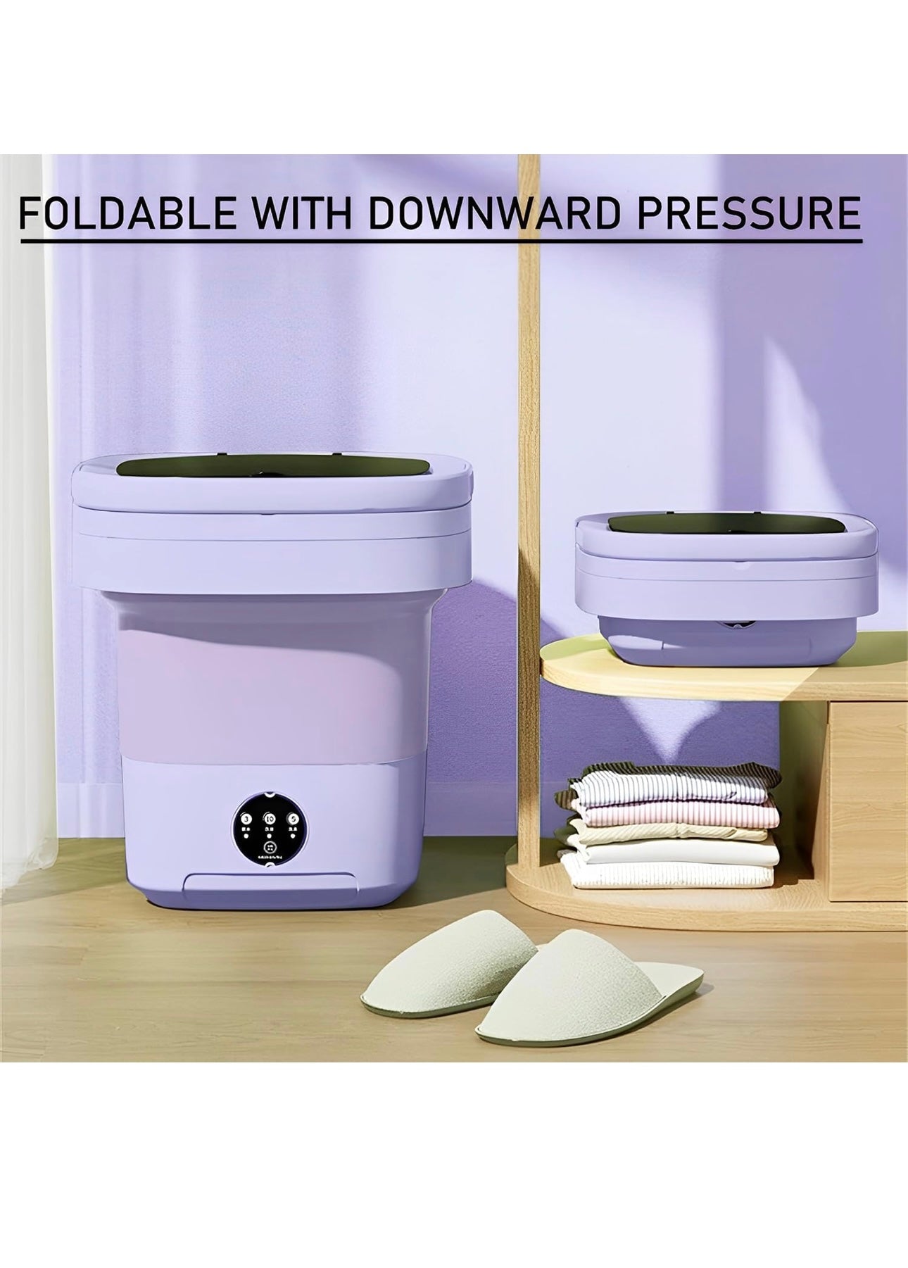 CY Global Store™ SmartFold Laundry Cube – 11L Compact Washer with Blue Light for Baby & Delicate Care